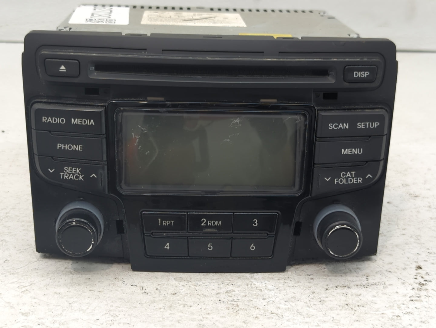 2013 Hyundai Sonata Radio AM FM Cd Player Receiver Replacement P/N:96560-3Q206 Fits OEM Used Auto Parts - Oemusedautoparts1.