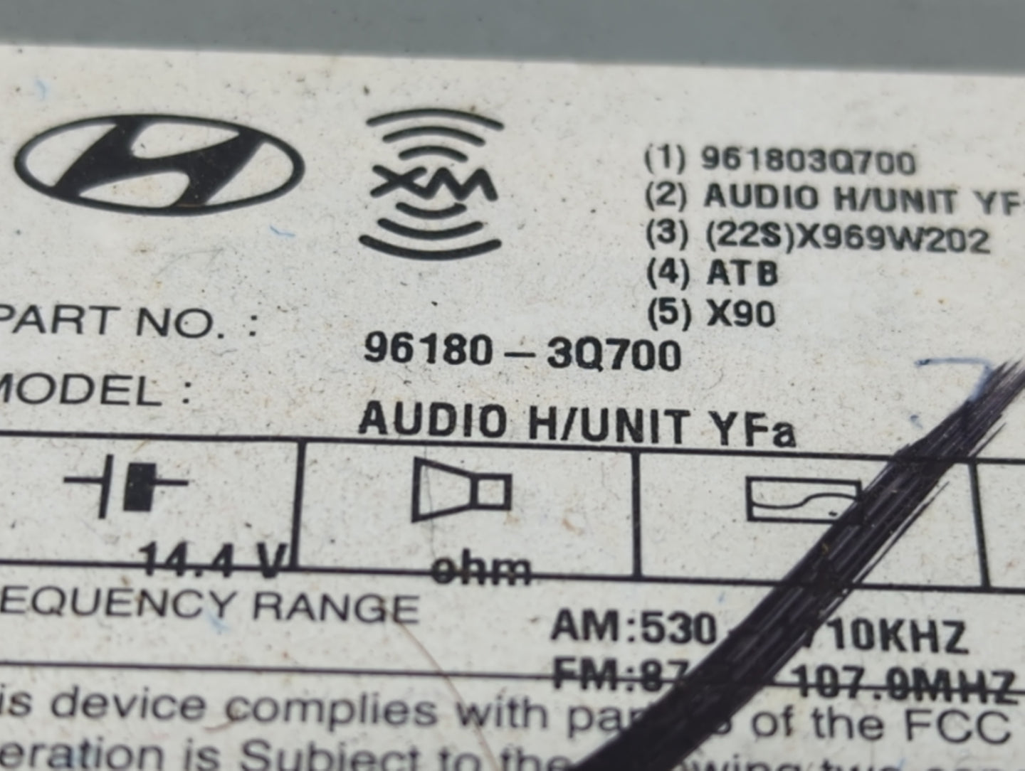 2013 Hyundai Sonata Radio AM FM Cd Player Receiver Replacement P/N:96560-3Q206 Fits OEM Used Auto Parts - Oemusedautoparts1.