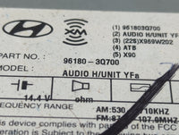 2013 Hyundai Sonata Radio AM FM Cd Player Receiver Replacement P/N:96560-3Q206 Fits OEM Used Auto Parts - Oemusedautoparts1.