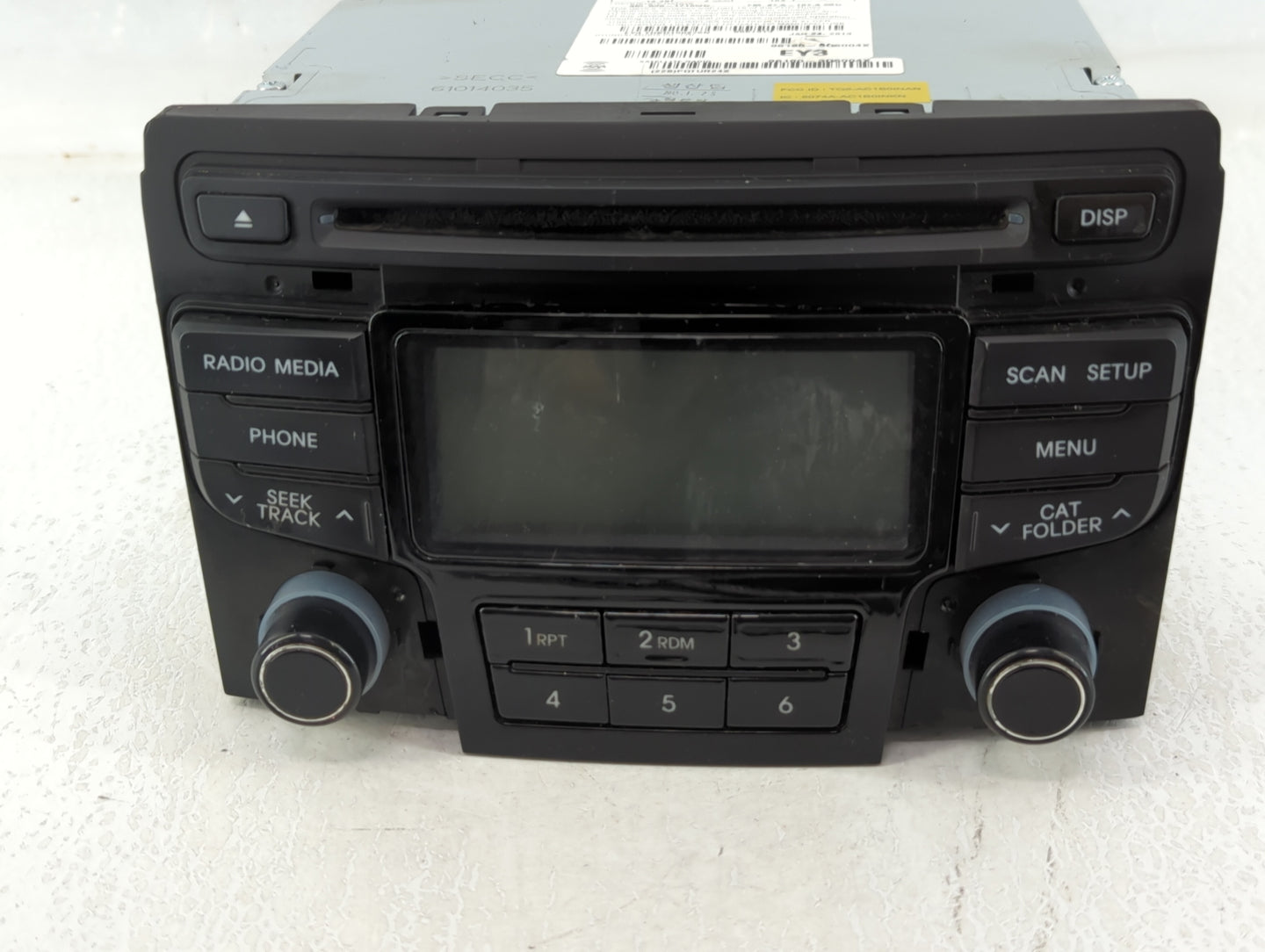 2012-2015 Hyundai Sonata Radio AM FM Cd Player Receiver Replacement P/N:96180-3Q6004X Fits Fits 2012 2013 2014 2015 OEM Used