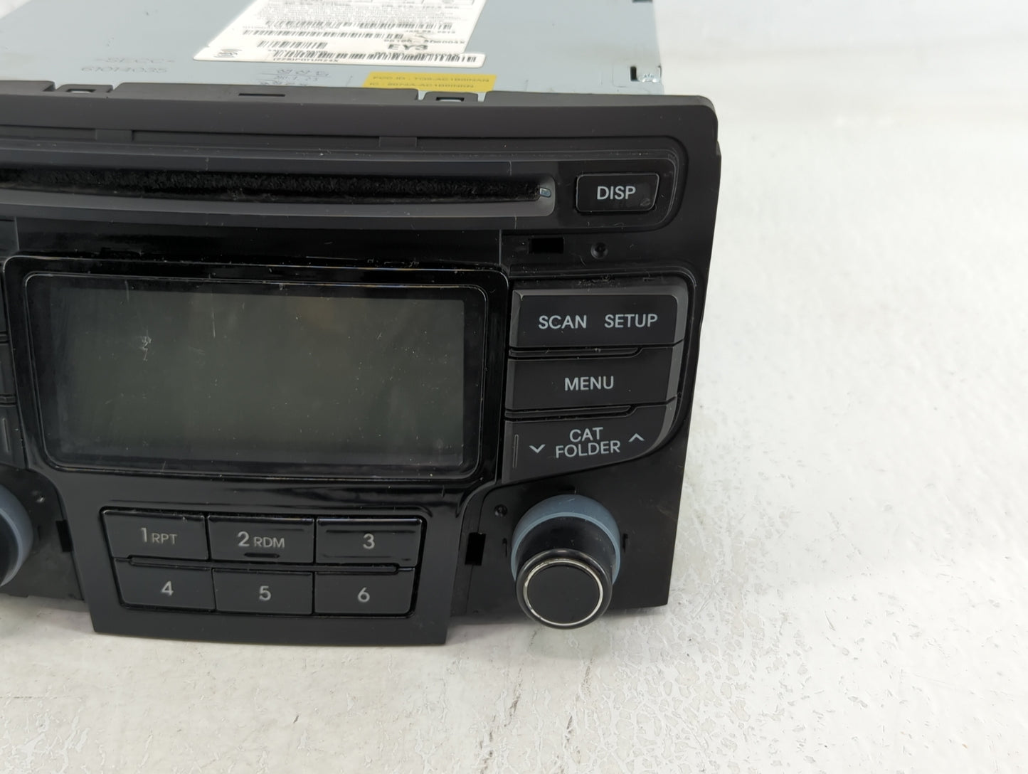 2012-2015 Hyundai Sonata Radio AM FM Cd Player Receiver Replacement P/N:96180-3Q6004X Fits Fits 2012 2013 2014 2015 OEM Used