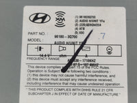 2012-2014 Hyundai Sonata Radio AM FM Cd Player Receiver Replacement P/N:961803Q700 Fits Fits 2012 2013 2014 OEM Used Auto Pa