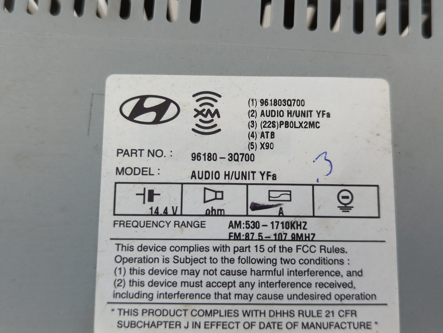 2012-2014 Hyundai Sonata Am Fm Cd Player Radio Receiver - Oemusedautoparts1.com