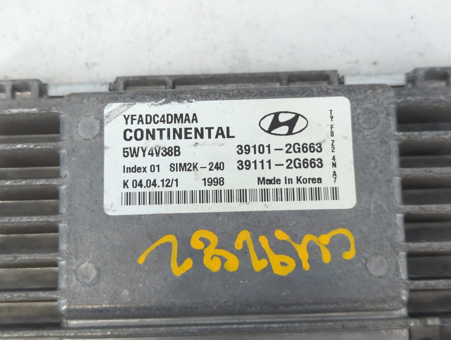 2011-2014 Hyundai Sonata PCM Engine Control Computer ECU ECM PCU OEM P/N:39111-2G663 39101-2G663 Fits Fits 2011 2012 2013 20