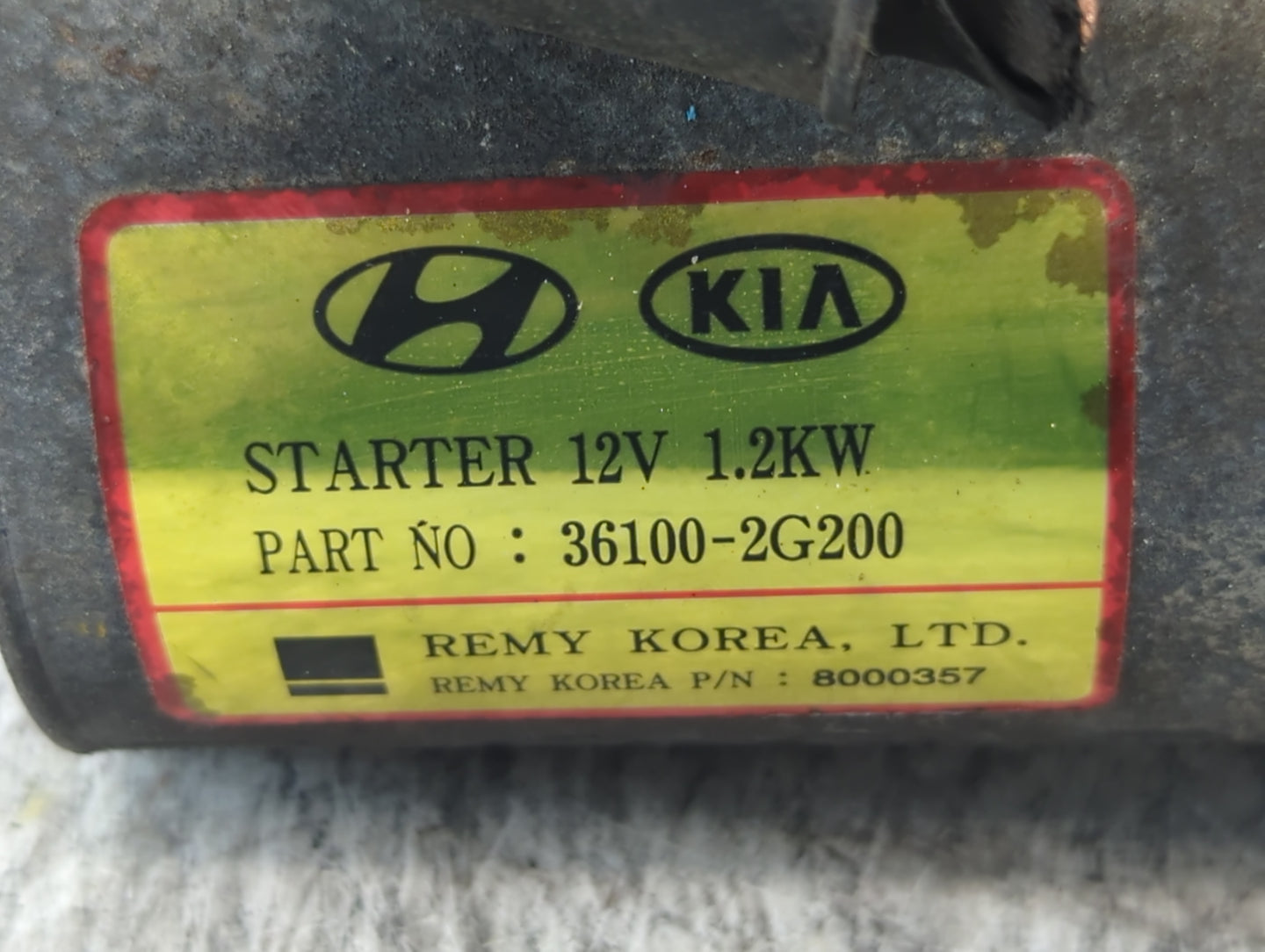 2008-2015 Hyundai Sonata Car Starter Motor Solenoid OEM P/N:36100-2G200 Fits Fits 2008 2009 2010 2011 2012 2013 2014 2015 20