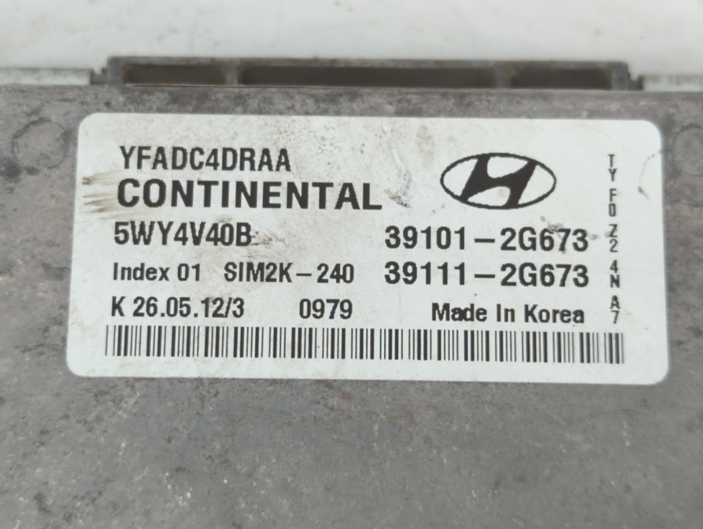2011-2014 Hyundai Sonata PCM Engine Control Computer ECU ECM PCU OEM Fits Fits 2011 2012 2013 2014 OEM Used Auto Parts - Oem