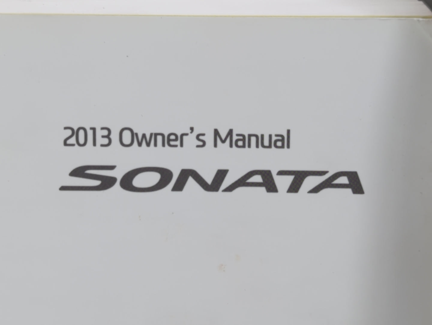 2013 Hyundai Sonata Owners Manual Book Guide P/N:A3S0-EU23A OEM Used Auto Parts - Oemusedautoparts1.com