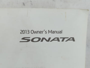 2013 Hyundai Sonata Owners Manual Book Guide OEM Used Auto Parts