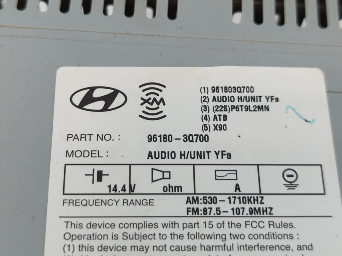 2012-2014 Hyundai Sonata Am Fm Cd Player Radio Receiver 702414 - Oemusedautoparts1.com