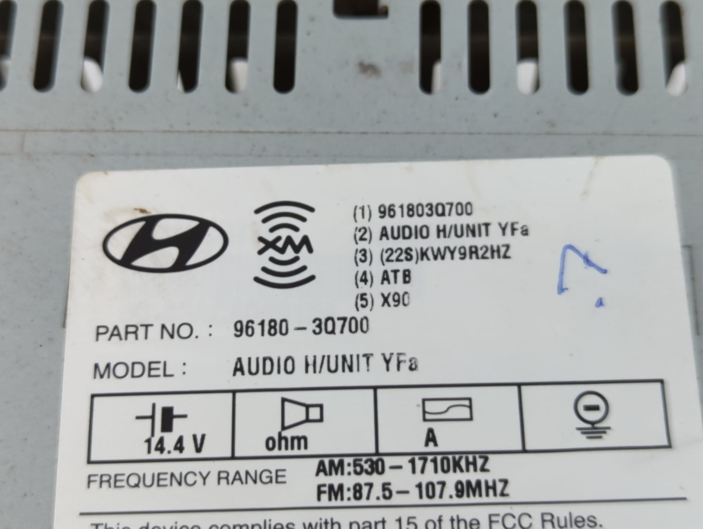 2012-2014 Hyundai Sonata Am Fm Cd Player Radio Receiver - Oemusedautoparts1.com