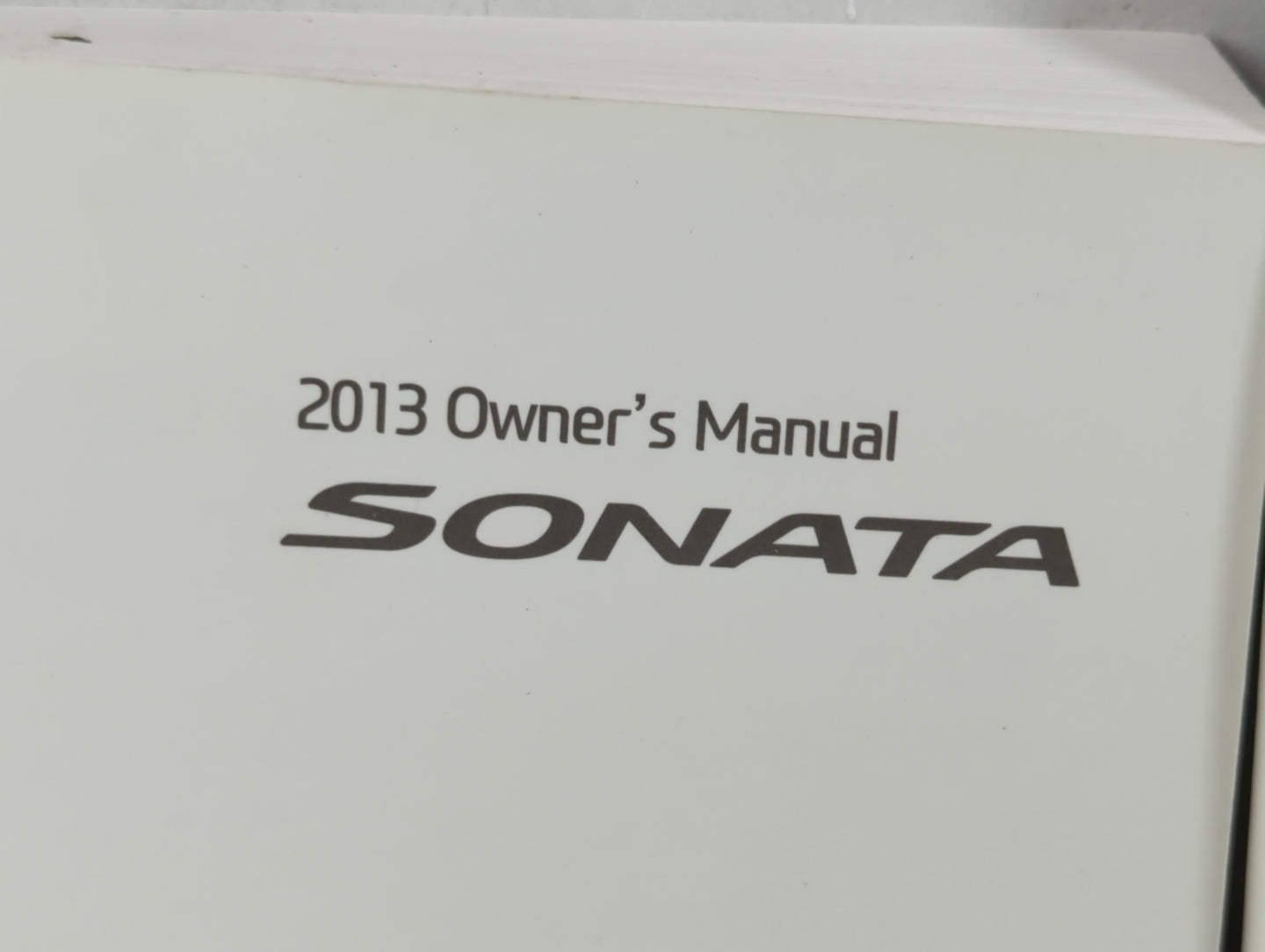 2013 Hyundai Sonata Owners Manual Book Guide P/N:A3S0-EU31E OEM Used Auto Parts - Oemusedautoparts1.com