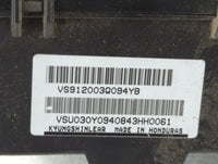 2011-2014 Hyundai Sonata Fusebox Fuse Box Panel Relay Module P/N:VS912003Q094YB Fits Fits 2011 2012 2013 2014 OEM Used Auto 