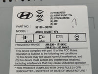 2013-2014 Hyundai Sonata Radio AM FM Cd Player Receiver Replacement P/N:96180-3Q700 Fits Fits 2013 2014 OEM Used Auto Parts 
