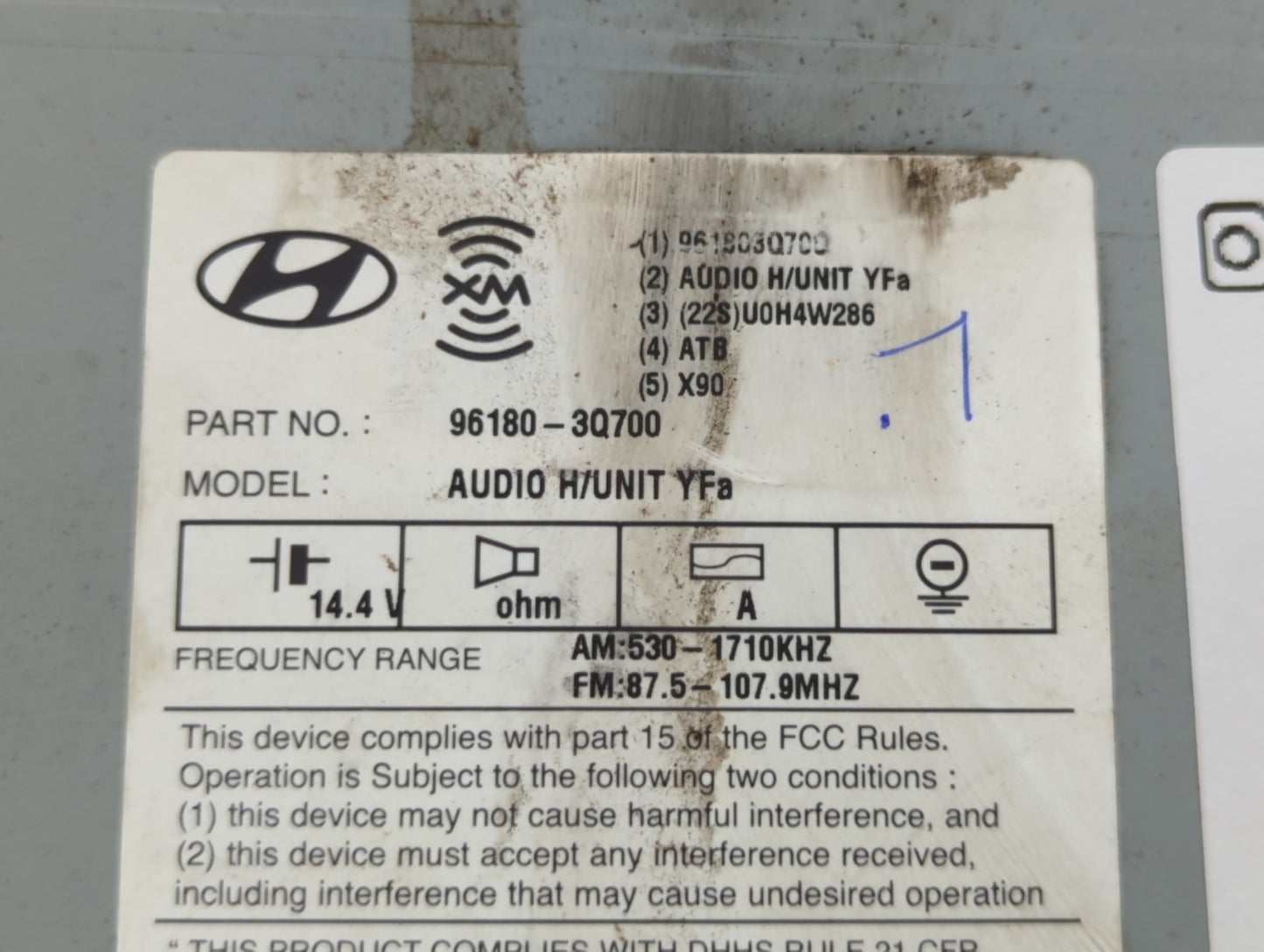 2013-2014 Hyundai Sonata Am Fm Cd Player Radio Receiver - Oemusedautoparts1.com