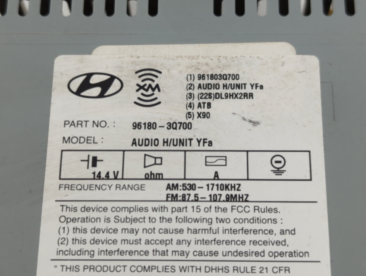 2012-2014 Hyundai Sonata Am Fm Cd Player Radio Receiver 748010 - Oemusedautoparts1.com