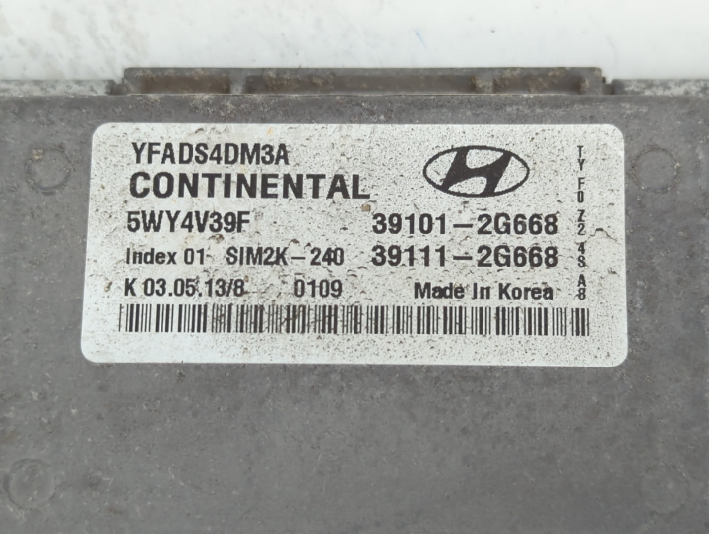 2011-2014 Hyundai Sonata PCM Engine Control Computer ECU ECM PCU OEM P/N:39111-2G668 39101-2G668 Fits Fits 2011 2012 2013 20
