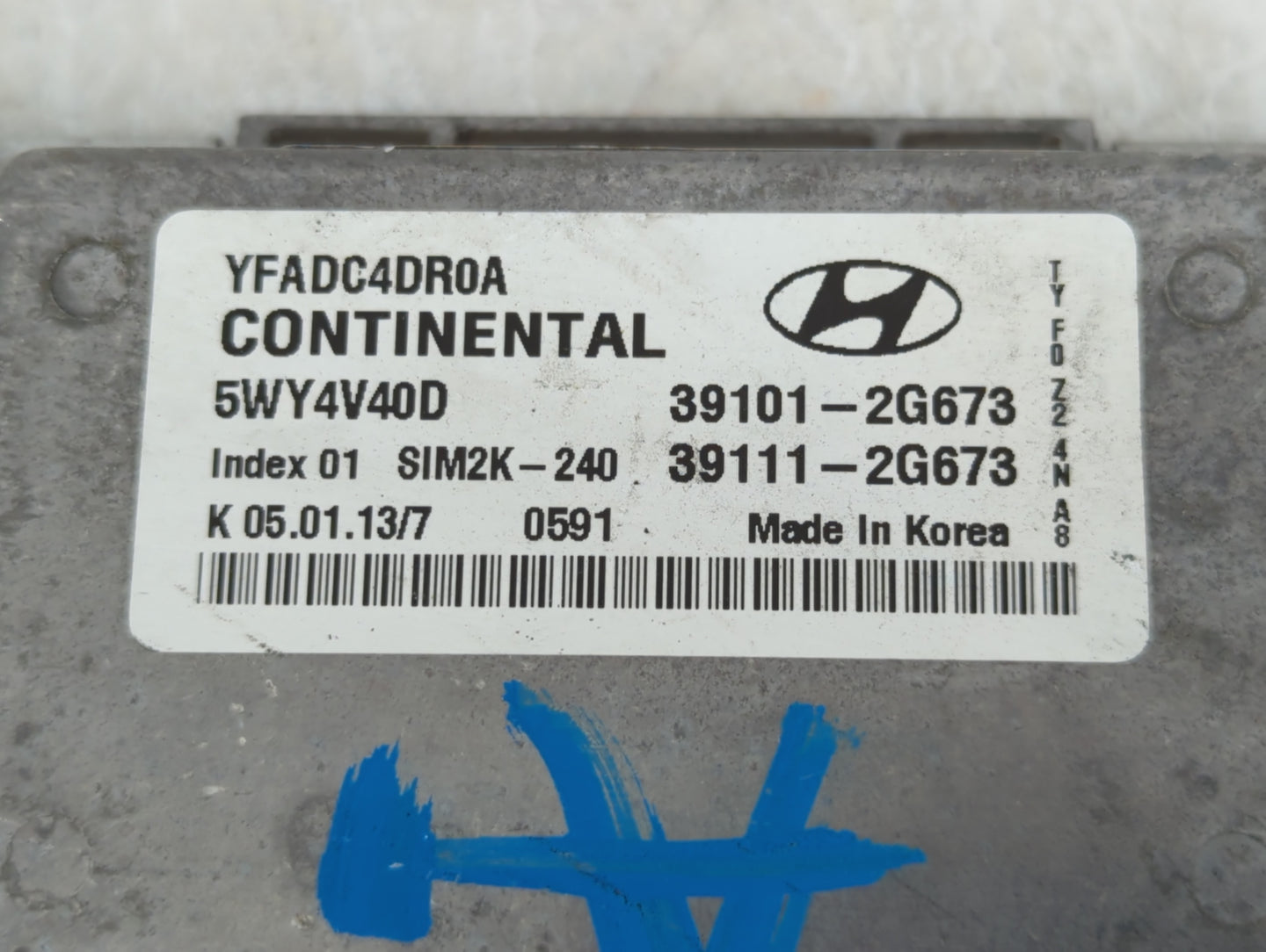 2011-2014 Hyundai Sonata PCM Engine Control Computer ECU ECM PCU OEM P/N:39111-2G673 39101-2G673 Fits Fits 2011 2012 2013 20