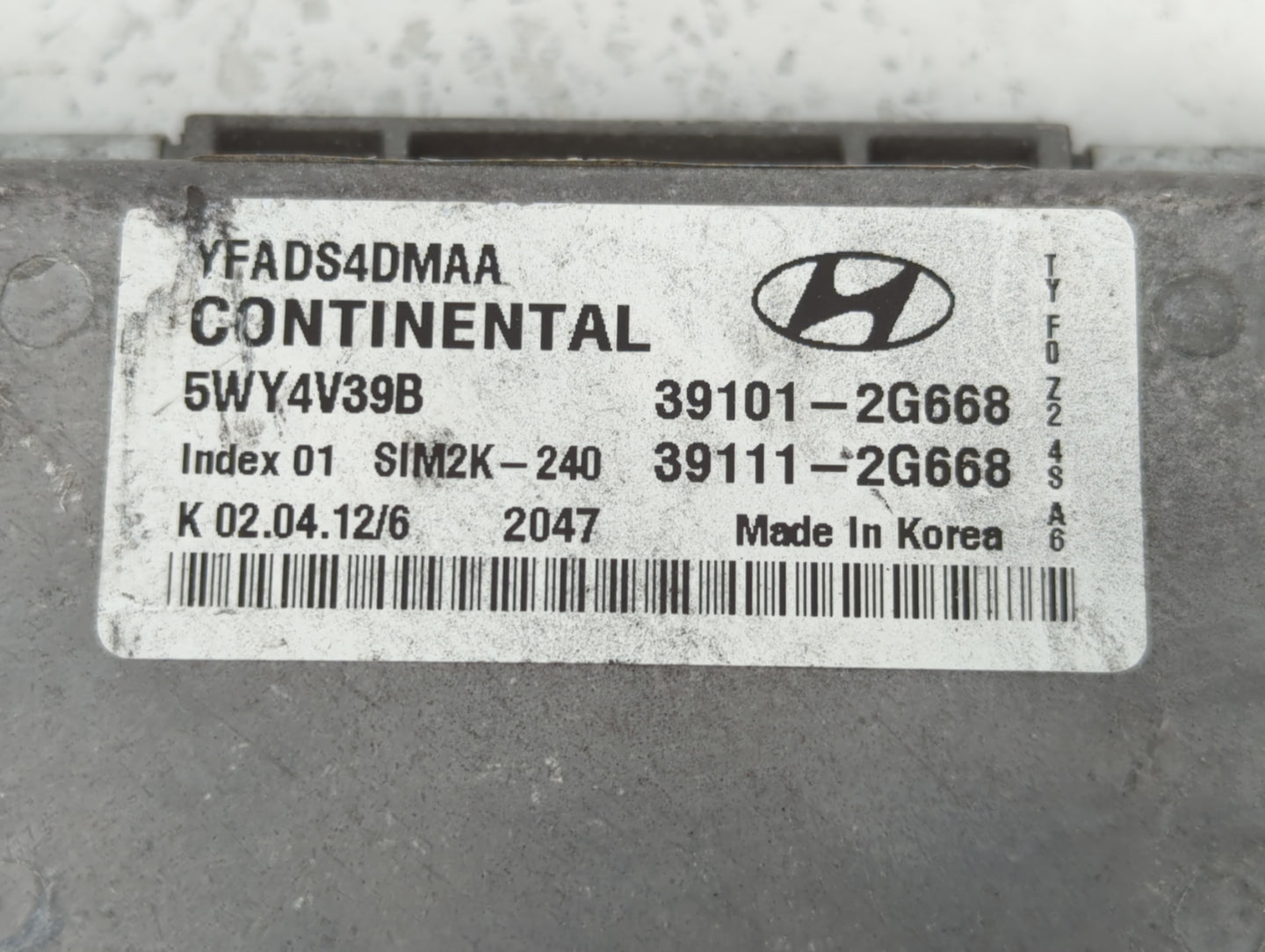 2011-2014 Hyundai Sonata PCM Engine Control Computer ECU ECM PCU OEM P/N:39101-2G688 39111-2G668 Fits Fits 2011 2012 2013 20