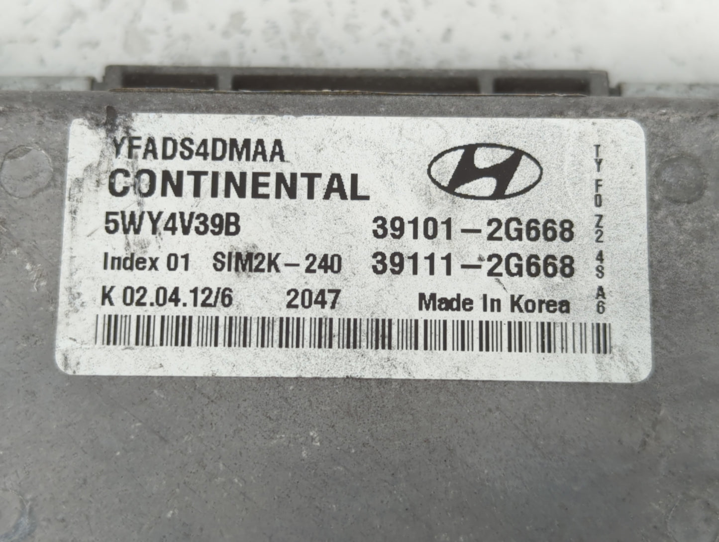2011-2014 Hyundai Sonata PCM Engine Control Computer ECU ECM PCU OEM P/N:39101-2G688 39111-2G668 Fits Fits 2011 2012 2013 20
