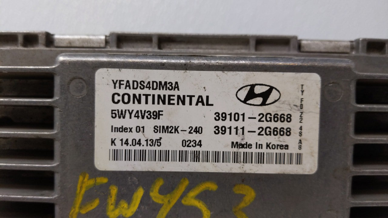 2011-2014 Hyundai Sonata PCM Engine Control Computer ECU ECM PCU OEM P/N:39101-2G668 39111-2G668 Fits Fits 2011 2012 2013 20