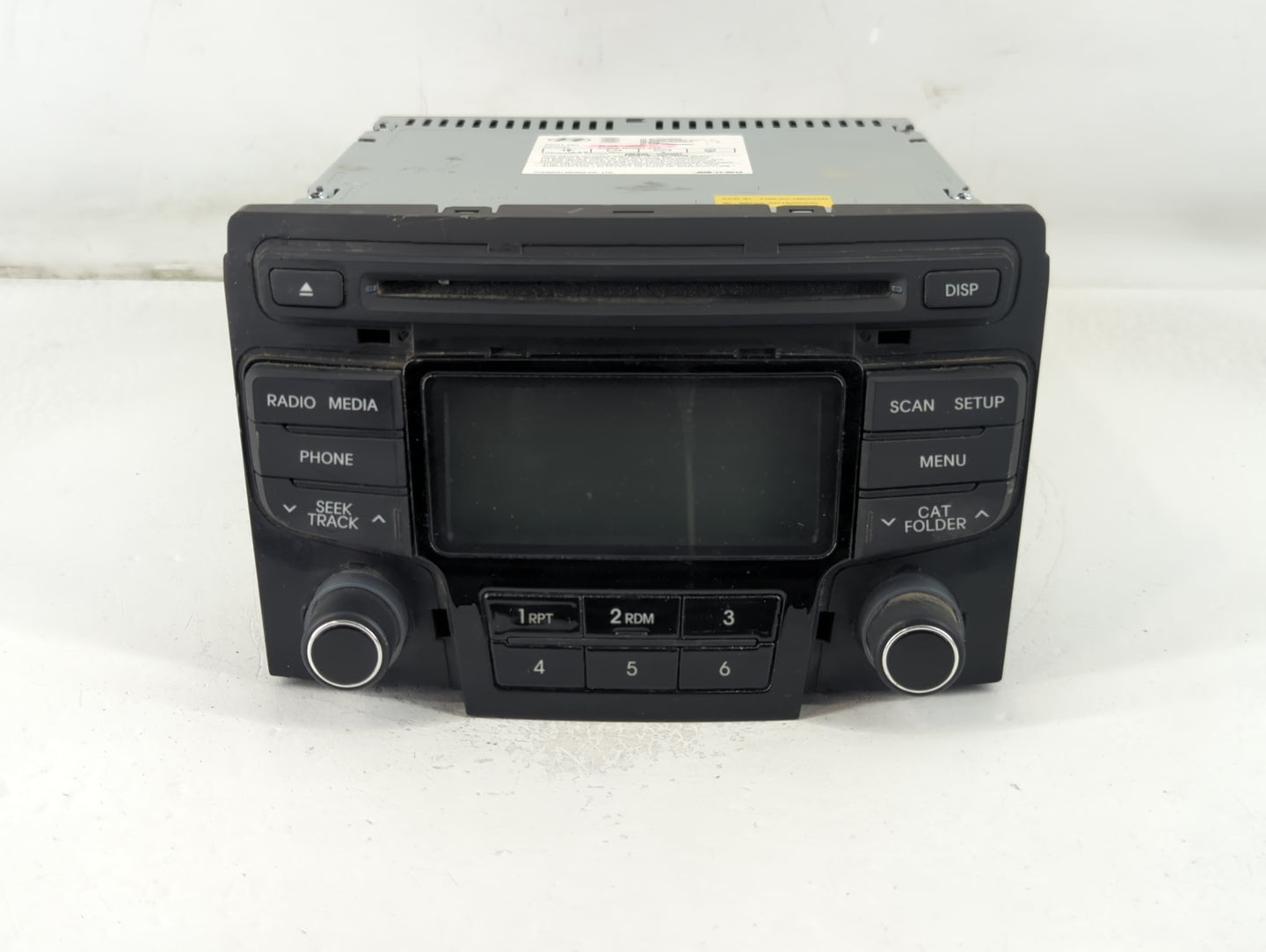 2013 Hyundai Sonata Radio AM FM Cd Player Receiver Replacement P/N:96180-3Q700 Fits OEM Used Auto Parts - Oemusedautoparts1.