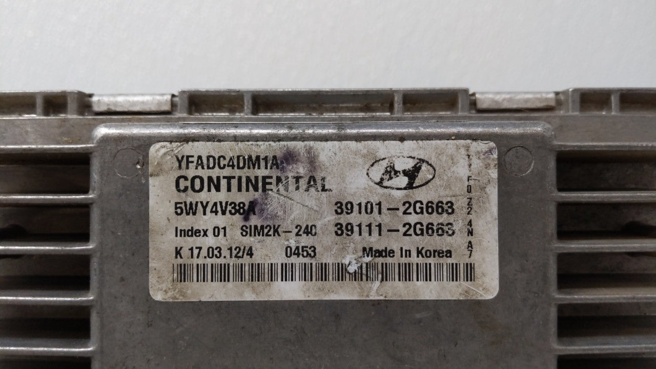 2011-2014 Hyundai Sonata PCM Engine Control Computer ECU ECM PCU OEM P/N:39101-2G666 391010-2G662 Fits Fits 2011 2012 2013 2