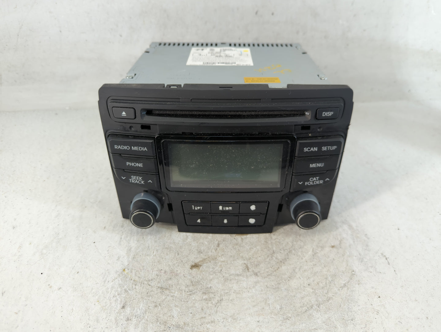 2013 Hyundai Sonata Radio AM FM Cd Player Receiver Replacement P/N:96180-3Q700 Fits OEM Used Auto Parts - Oemusedautoparts1.