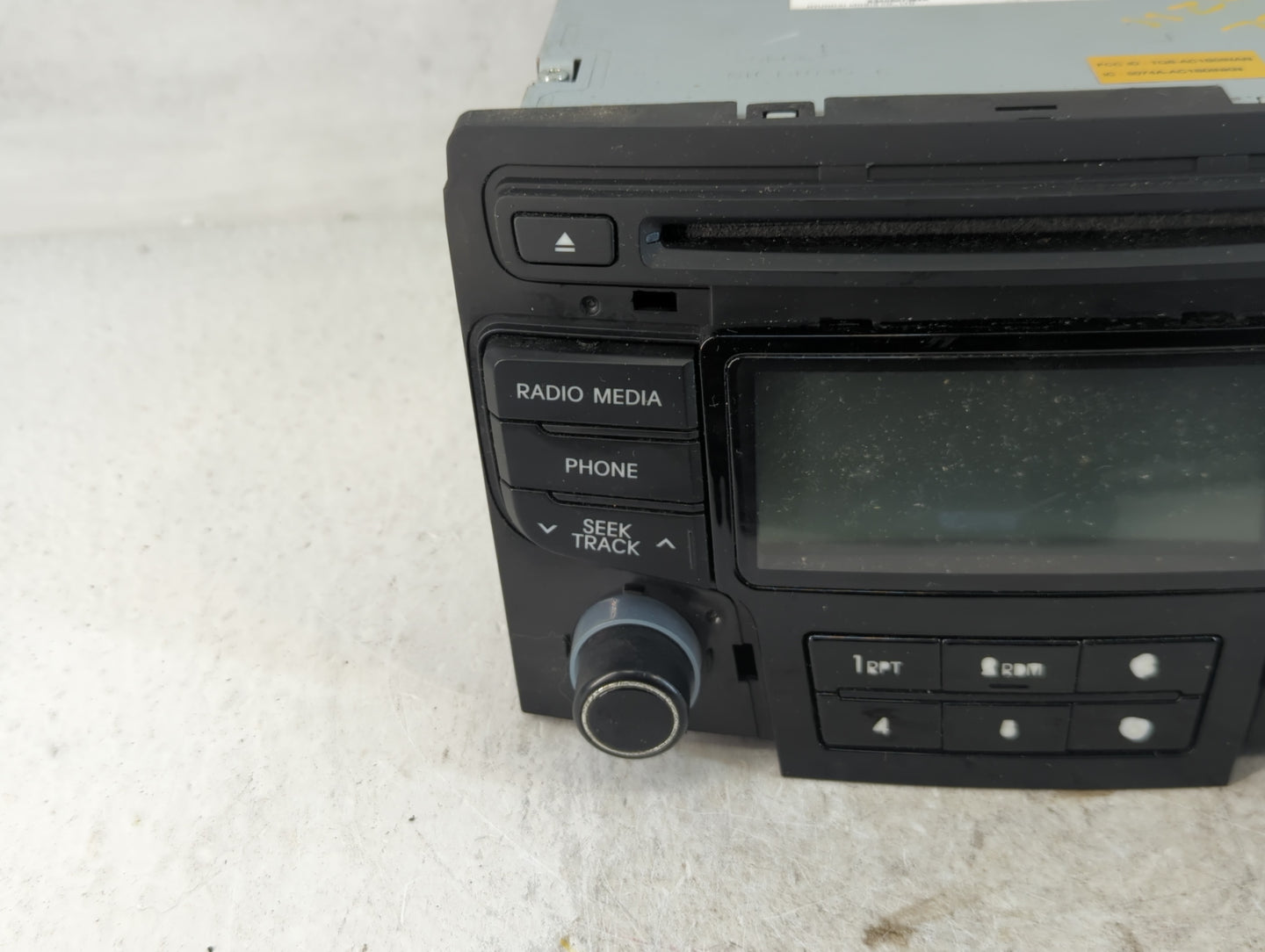 2013 Hyundai Sonata Radio AM FM Cd Player Receiver Replacement P/N:96180-3Q700 Fits OEM Used Auto Parts - Oemusedautoparts1.