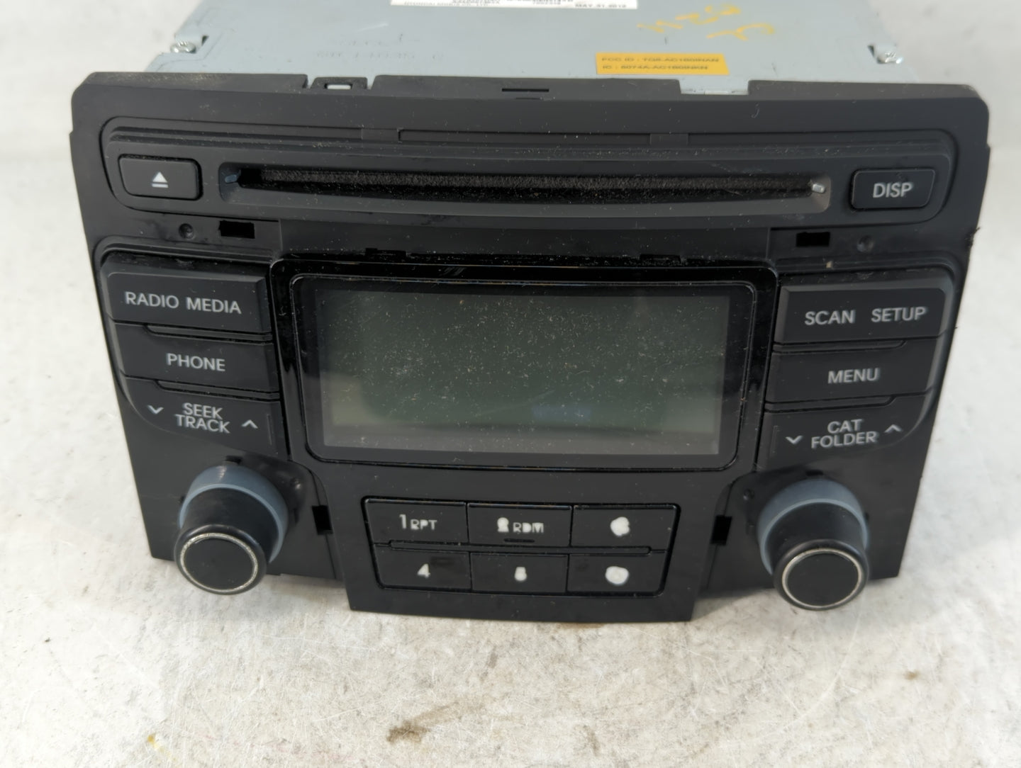 2013 Hyundai Sonata Radio AM FM Cd Player Receiver Replacement P/N:96180-3Q700 Fits OEM Used Auto Parts - Oemusedautoparts1.