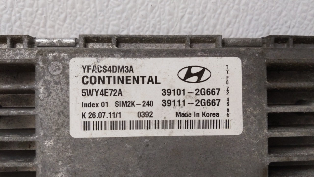 2011-2014 Hyundai Sonata PCM Engine Control Computer ECU ECM PCU OEM Fits OEM Used Auto Parts - Oemusedautoparts1.com