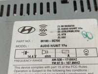 2013-2014 Hyundai Sonata Radio AM FM Cd Player Receiver Replacement P/N:96180-3Q700 Fits Fits 2013 2014 OEM Used Auto Parts 