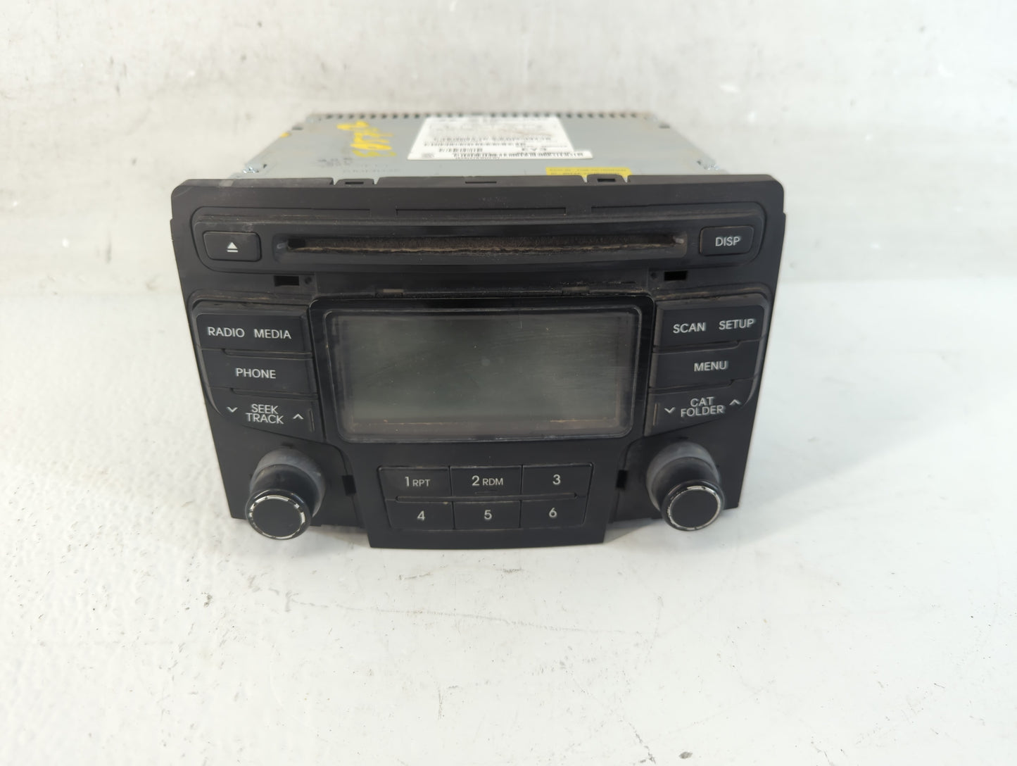 2012-2015 Hyundai Sonata Radio AM FM Cd Player Receiver Replacement P/N:96180-3Q6004X Fits Fits 2012 2013 2014 2015 OEM Used