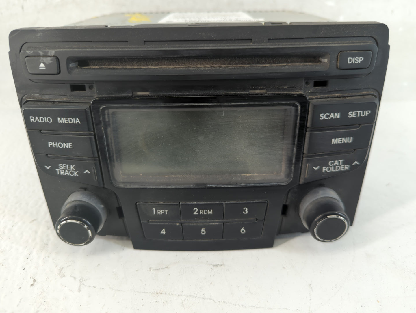 2012-2015 Hyundai Sonata Radio AM FM Cd Player Receiver Replacement P/N:96180-3Q6004X Fits Fits 2012 2013 2014 2015 OEM Used