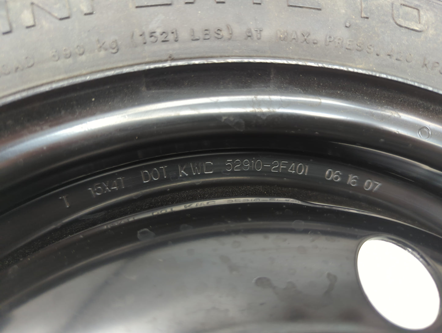 2006-2015 Hyundai Tucson Spare Donut Tire Wheel Rim Oem - Oemusedautoparts1.com