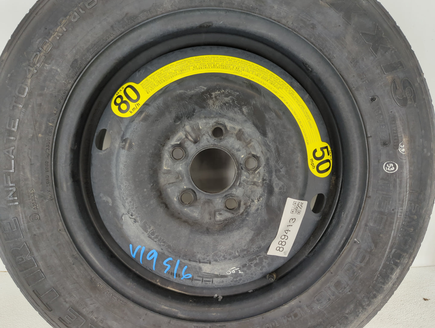 2010-2013 Hyundai Tucson Spare Donut Tire Wheel Rim Oem - Oemusedautoparts1.com