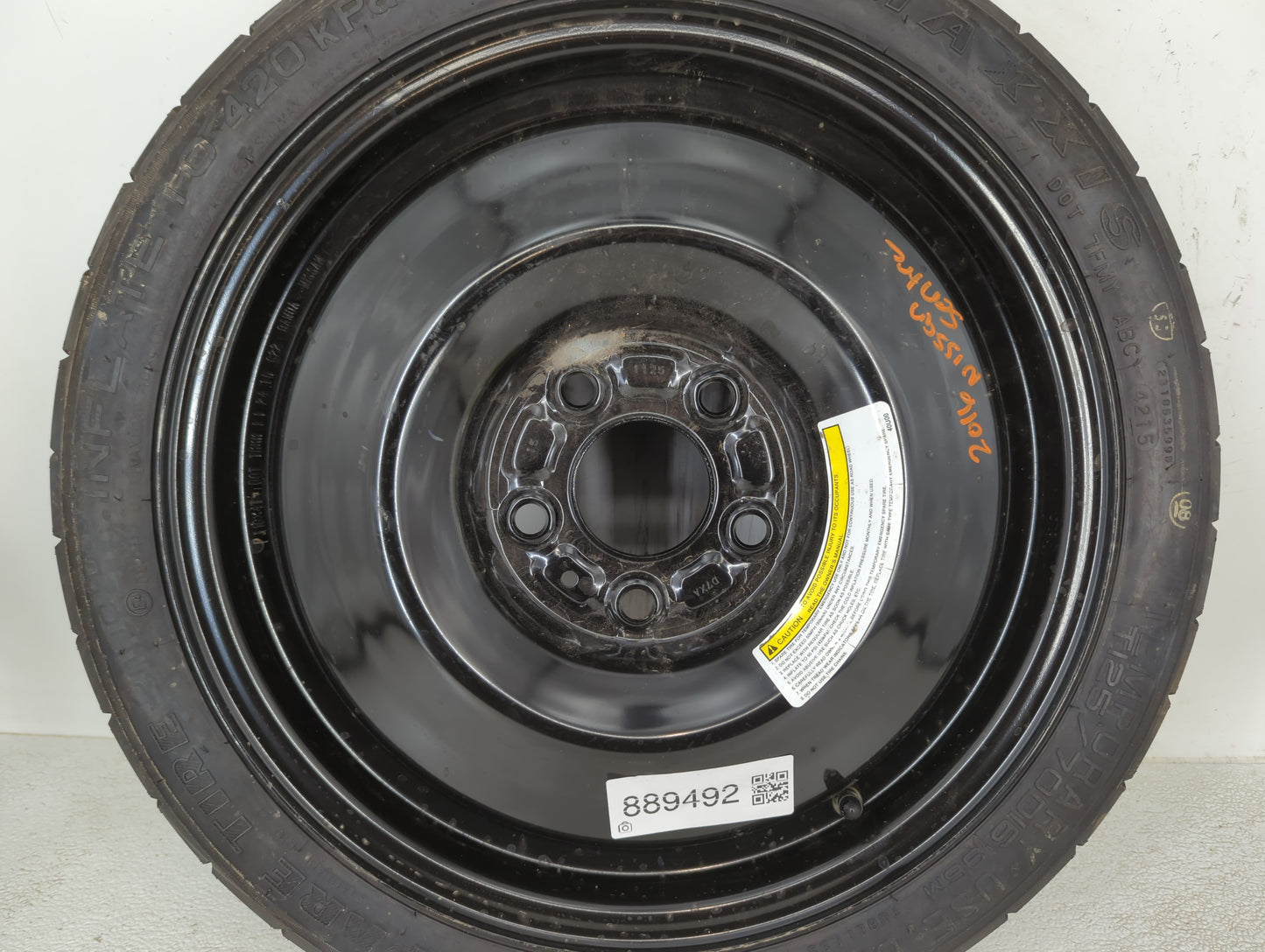 2006-2015 Hyundai Tucson Spare Donut Tire Wheel Rim Oem - Oemusedautoparts1.com