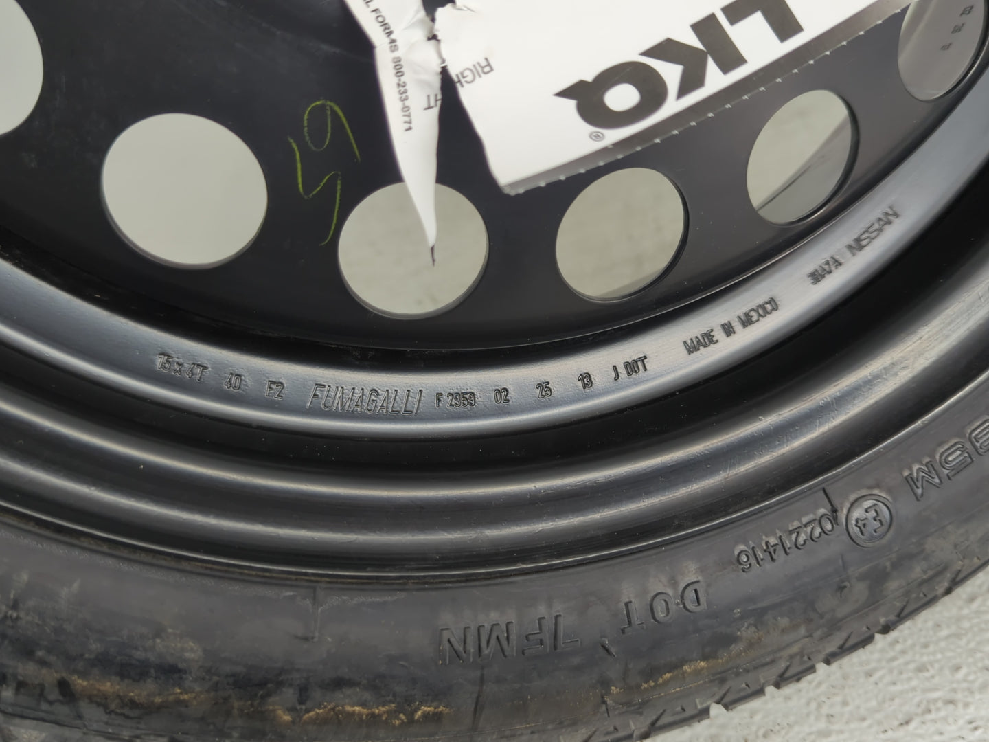 2006-2015 Hyundai Tucson Spare Donut Tire Wheel Rim Oem - Oemusedautoparts1.com