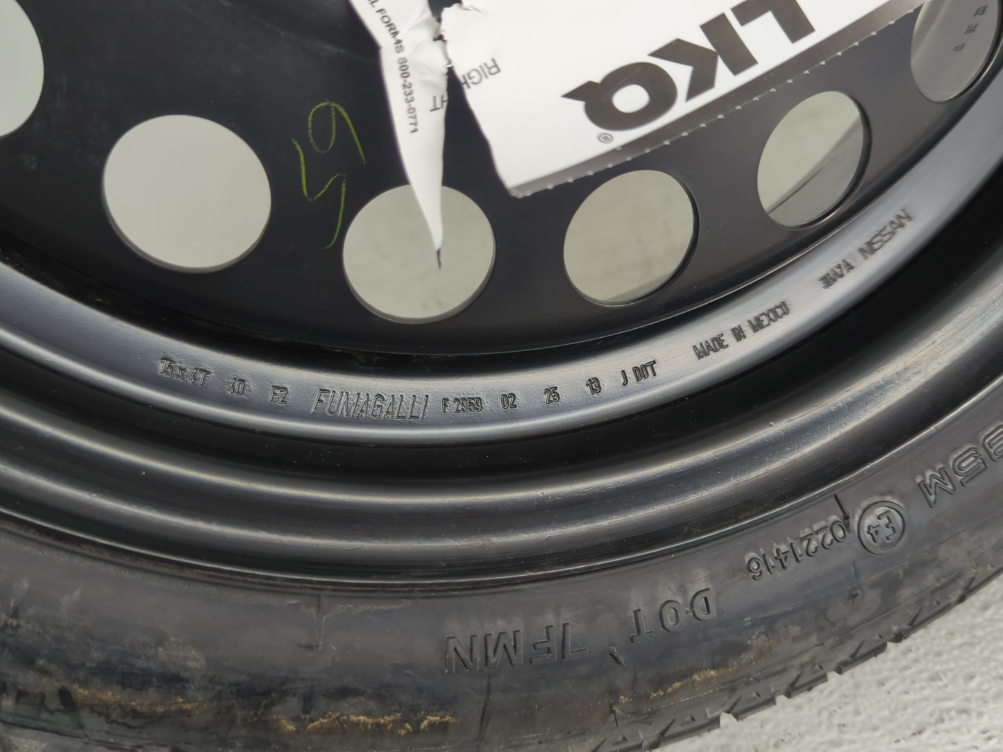 2006-2015 Hyundai Tucson Spare Donut Tire Wheel Rim Oem - Oemusedautoparts1.com