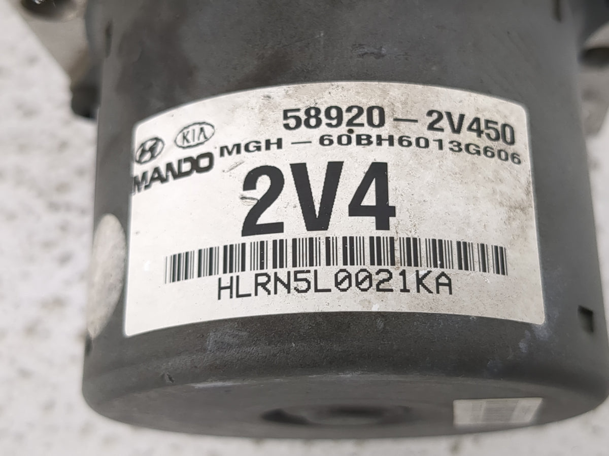 2013 Hyundai Veloster Anti-Lock Brake ABS Pump Module Actuator OEM P/N:58920-2V450 Fits OEM Used Auto Parts - Oemusedautopar