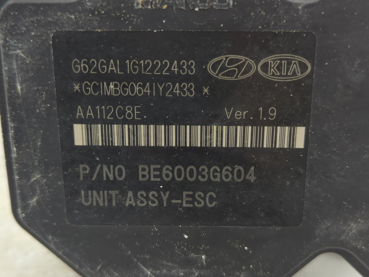 2013 Hyundai Veloster ABS Pump Control Module Replacement P/N:BE6003G604 Fits OEM Used Auto Parts - Oemusedautoparts1.com