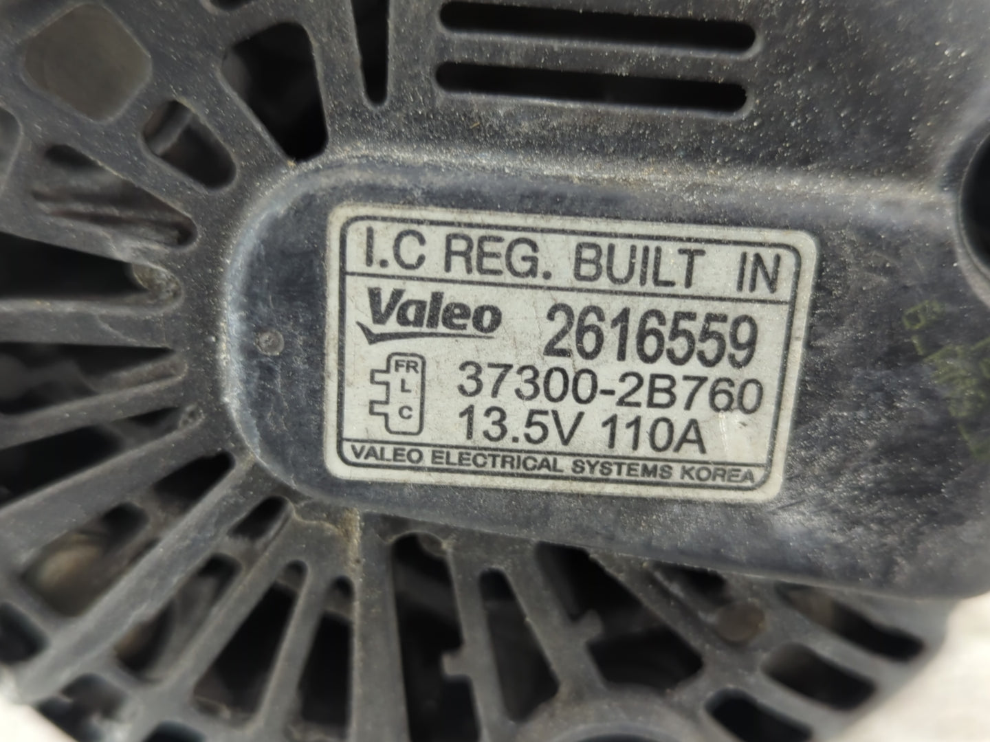 2012-2017 Hyundai Veloster Alternator Replacement Generator Charging Assembly Engine OEM P/N:37300-2B760 Fits OEM Used Auto 
