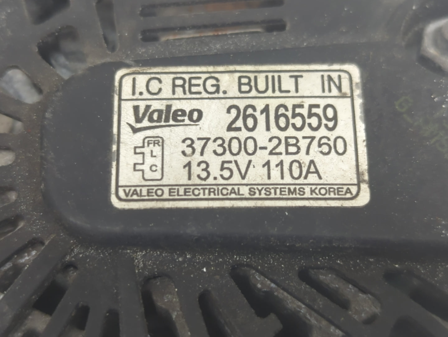2012-2017 Hyundai Veloster Alternator Replacement Generator Charging Assembly Engine OEM P/N:37300-2B760 Fits OEM Used Auto 
