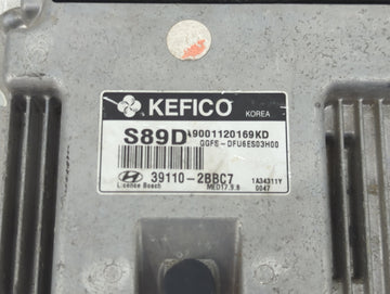 2013-2014 Hyundai Veloster PCM Engine Control Computer ECU ECM PCU OEM P/N:39110-2BBC7 S89D9001120169KD Fits Fits 2013 2014 OEM Used Auto Parts