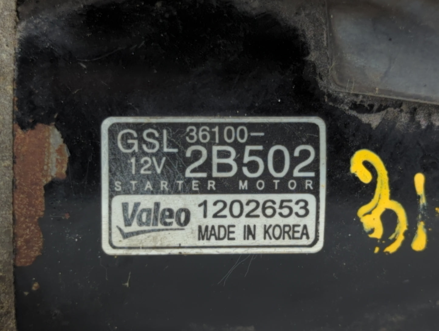2012-2020 Hyundai Veloster Car Starter Motor Solenoid OEM P/N:36100-2B502 Fits OEM Used Auto Parts - Oemusedautoparts1.com