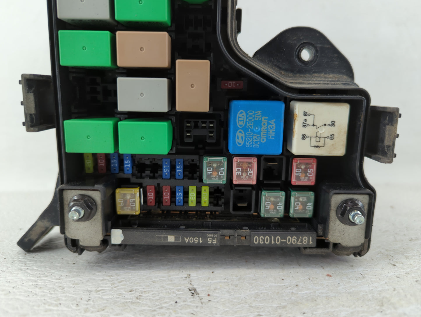 2012-2014 Hyundai Veloster Fusebox Fuse Box Panel Relay Module P/N:91300-2V012 91236-2V013 Fits Fits 2012 2013 2014 OEM Used