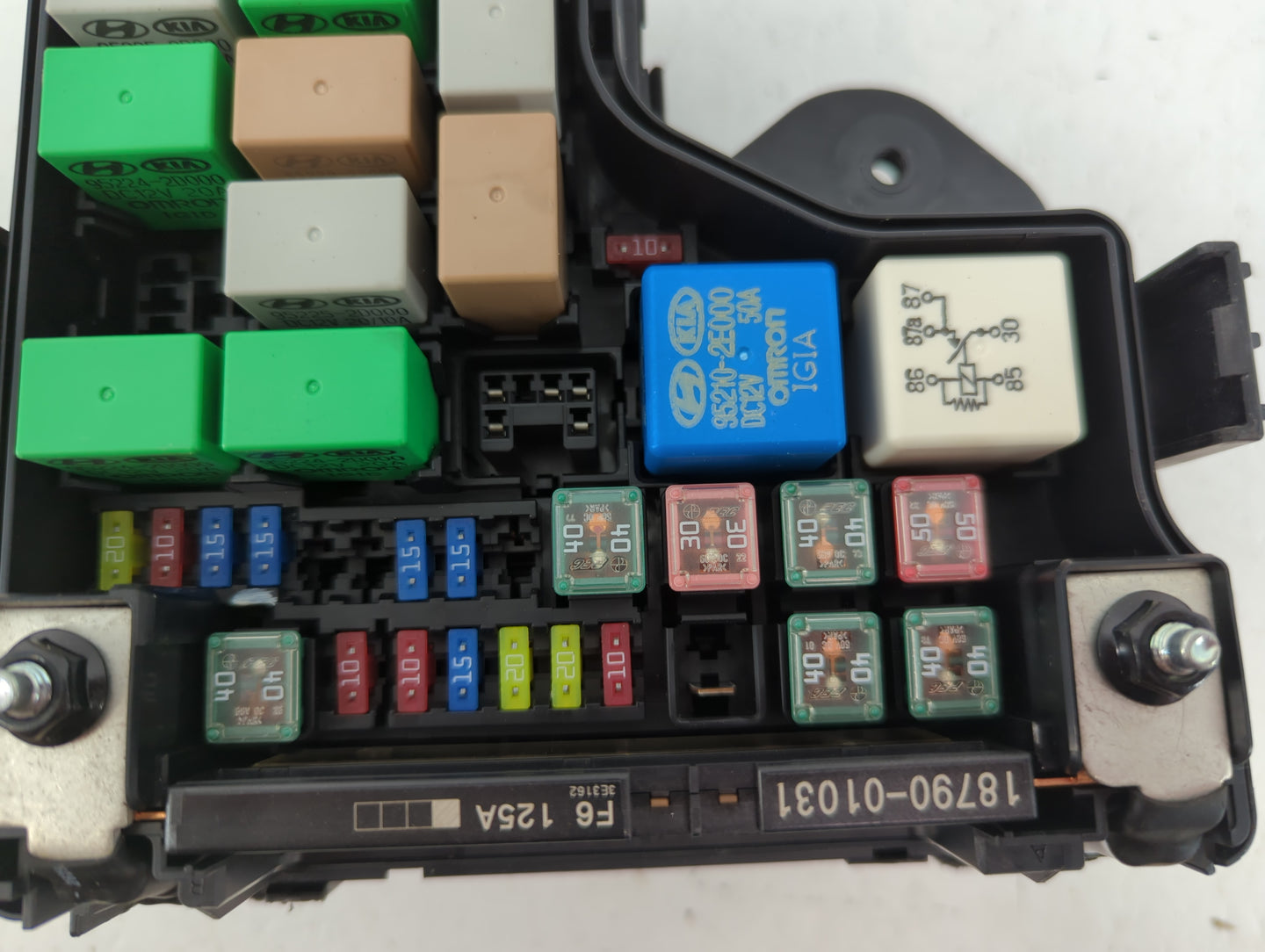 2012-2014 Hyundai Veloster Fusebox Fuse Box Panel Relay Module P/N:91236-2V375 Fits Fits 2012 2013 2014 OEM Used Auto Parts 