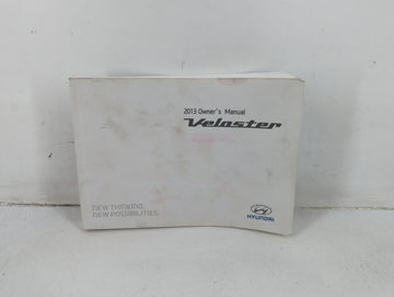 2013 Hyundai Veloster Owners Manual Book Guide P/N:A2V0-EU29E OEM Used Auto Parts - Oemusedautoparts1.com