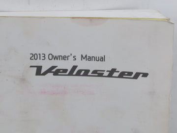 2013 Hyundai Veloster Owners Manual Book Guide P/N:A2V0-EU29E OEM Used Auto Parts