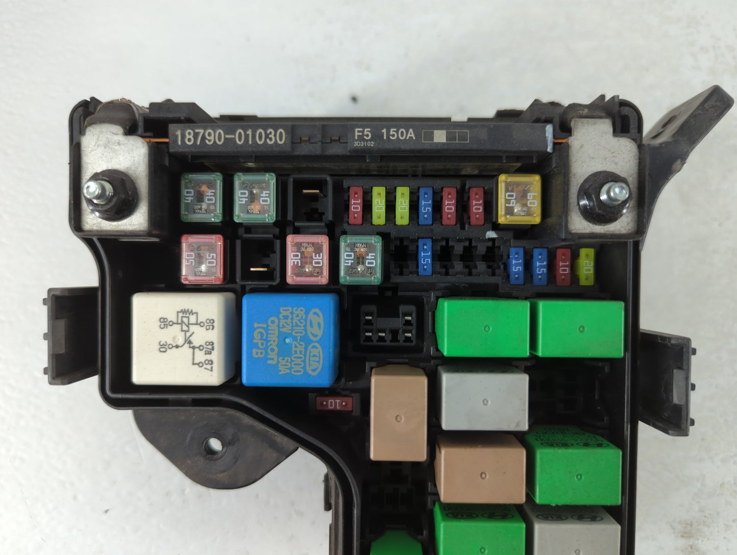 2012-2014 Hyundai Veloster Fusebox Fuse Box Panel Relay Module P/N:91301 2V024 Fits Fits 2012 2013 2014 OEM Used Auto Parts 
