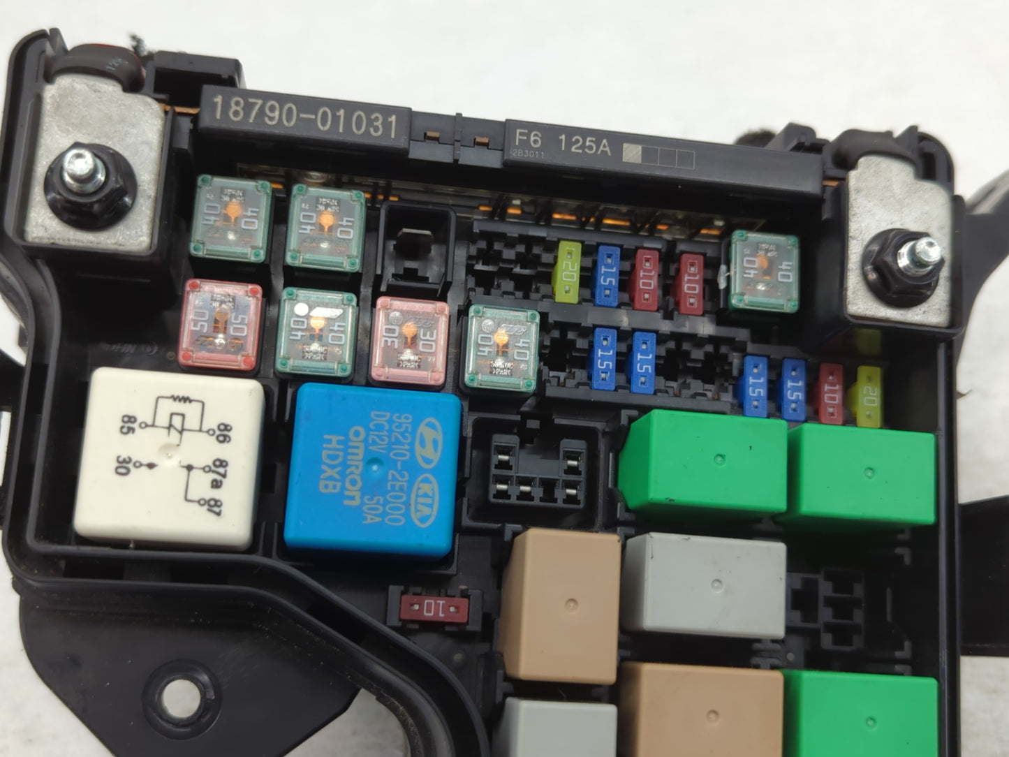 2012-2014 Hyundai Veloster Fusebox Fuse Box Panel Relay Module P/N:91236 2V372 Fits Fits 2012 2013 2014 OEM Used Auto Parts 